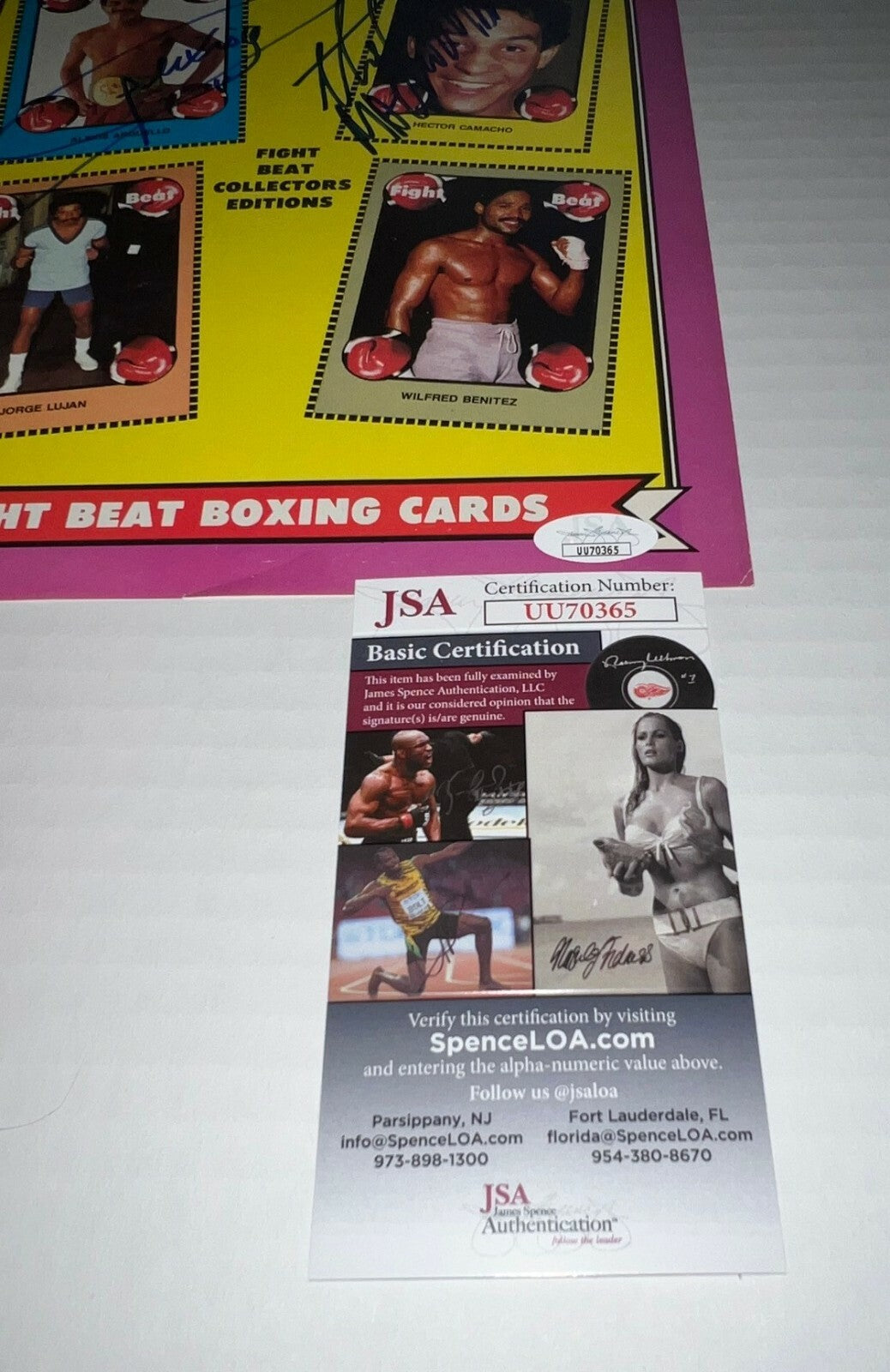 Alexis Arguello & Hector Camacho signed Magazine Page autographed JSA