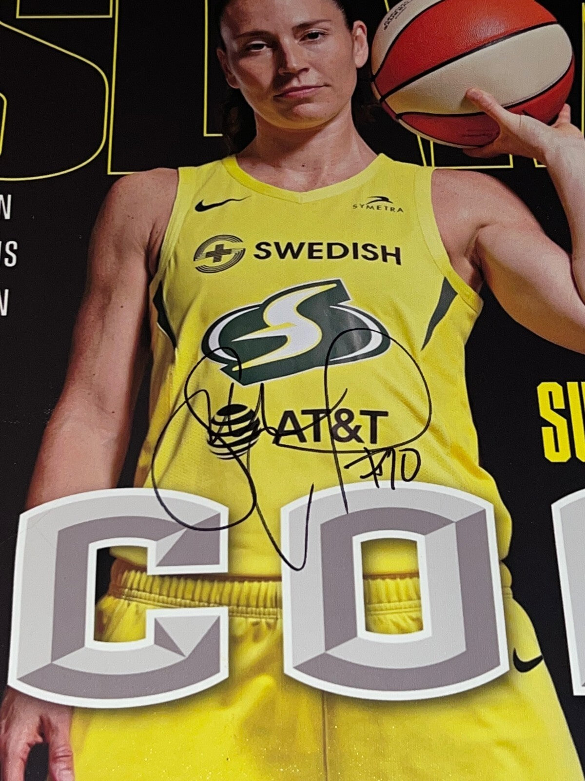 Sue Bird Seattle Storm signed Slam Cover 16x20 Stretched Canvas autographed JSA