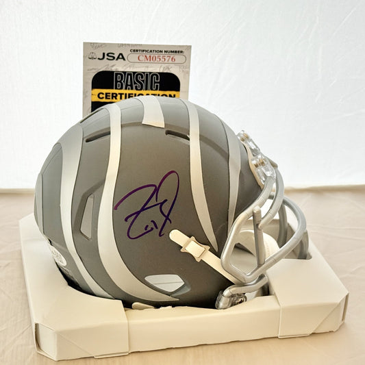 Zac Taylor signed Cincinnati Bengals Slate mini helmet autographed JSA