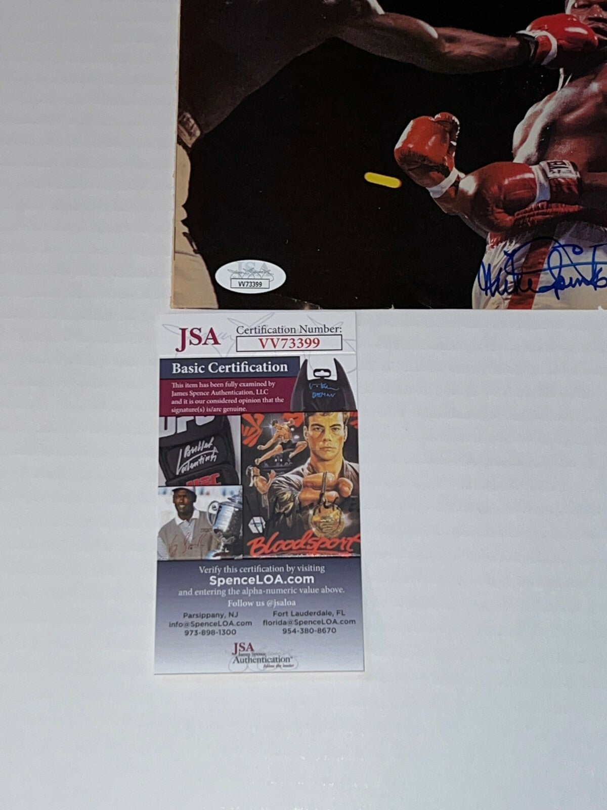 Michael Spinks Jinx signed Magazine Page Boxing Champ autographed 9 JSA