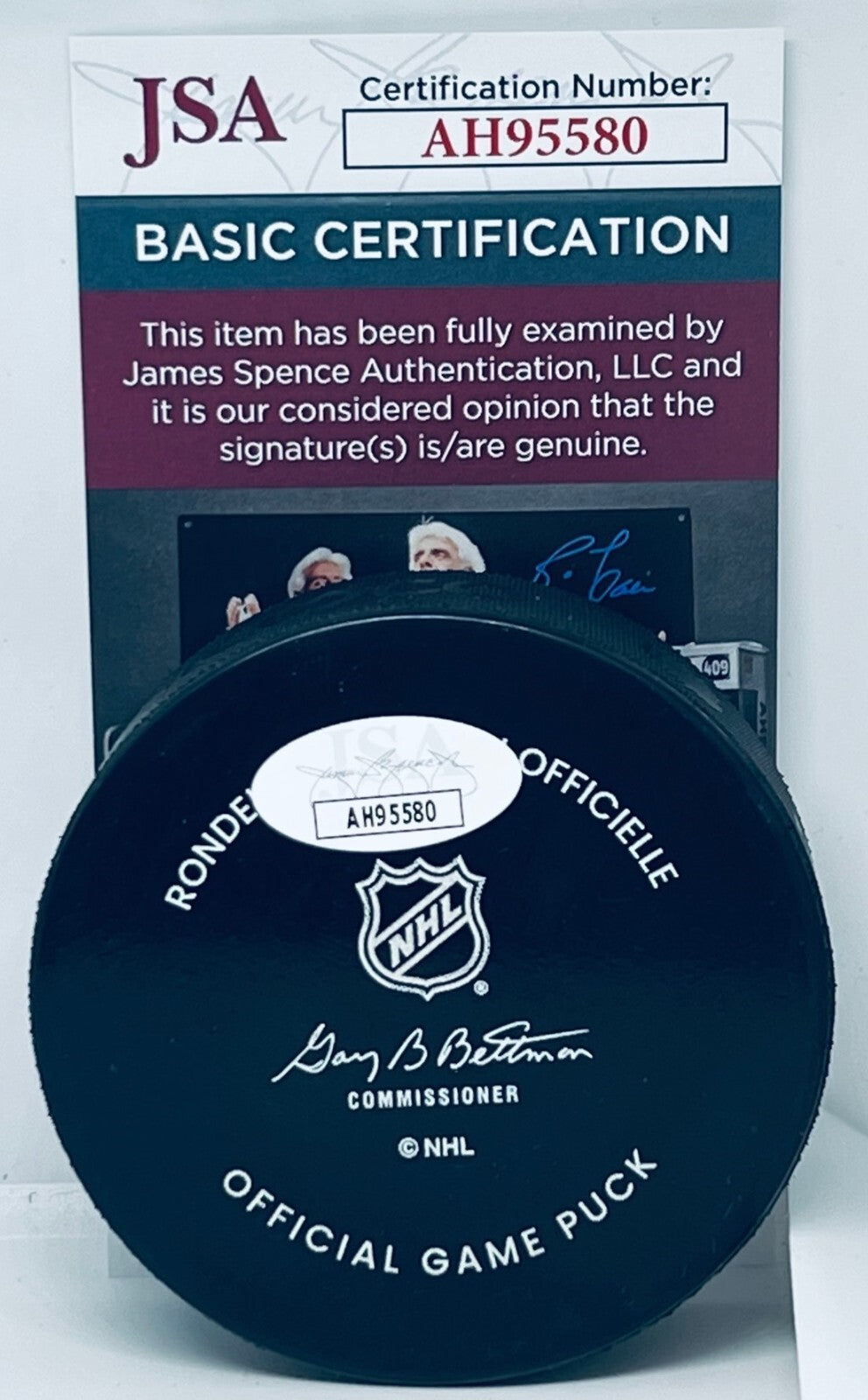 Blake Coleman signed Calgary Flames Official Game Puck autographed JSA