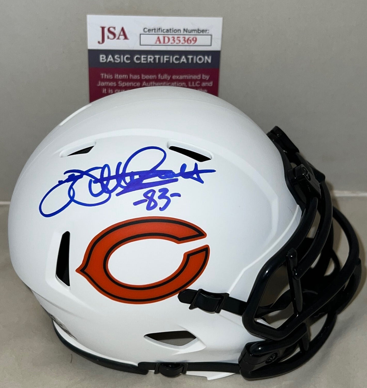 Willie Gault signed Chicago Bears Lunar Eclipse mini helmet autographed JSA