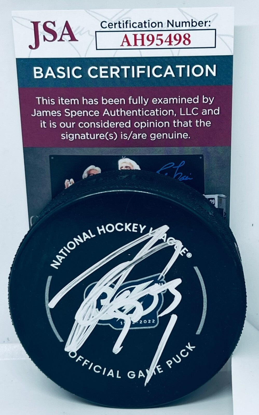 Steven Stamkos signed Tampa Bay Lightning 30th Anniversary Game Puck JSA