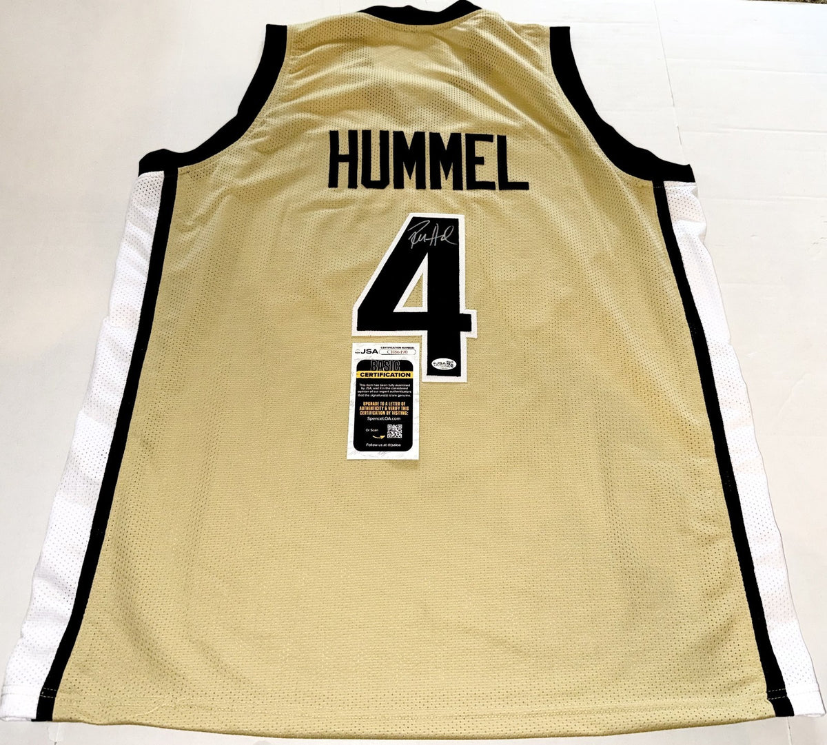 Robbie Hummel Purdue Boilermakers signed Custom jersey autographed JSA
