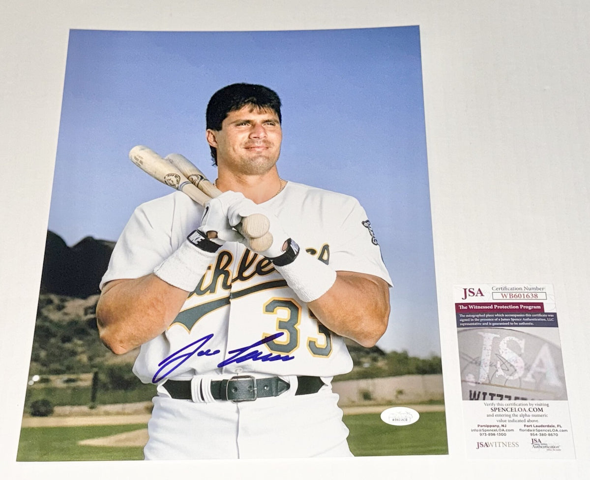 Jose Canseco signed Oakland Athletics A's 11x14 photo #5 JSA Witnessed