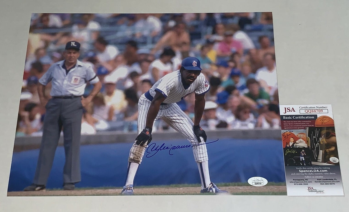 Andre Dawson signed Chicago Cubs 11x14 photo autographed HOF JSA