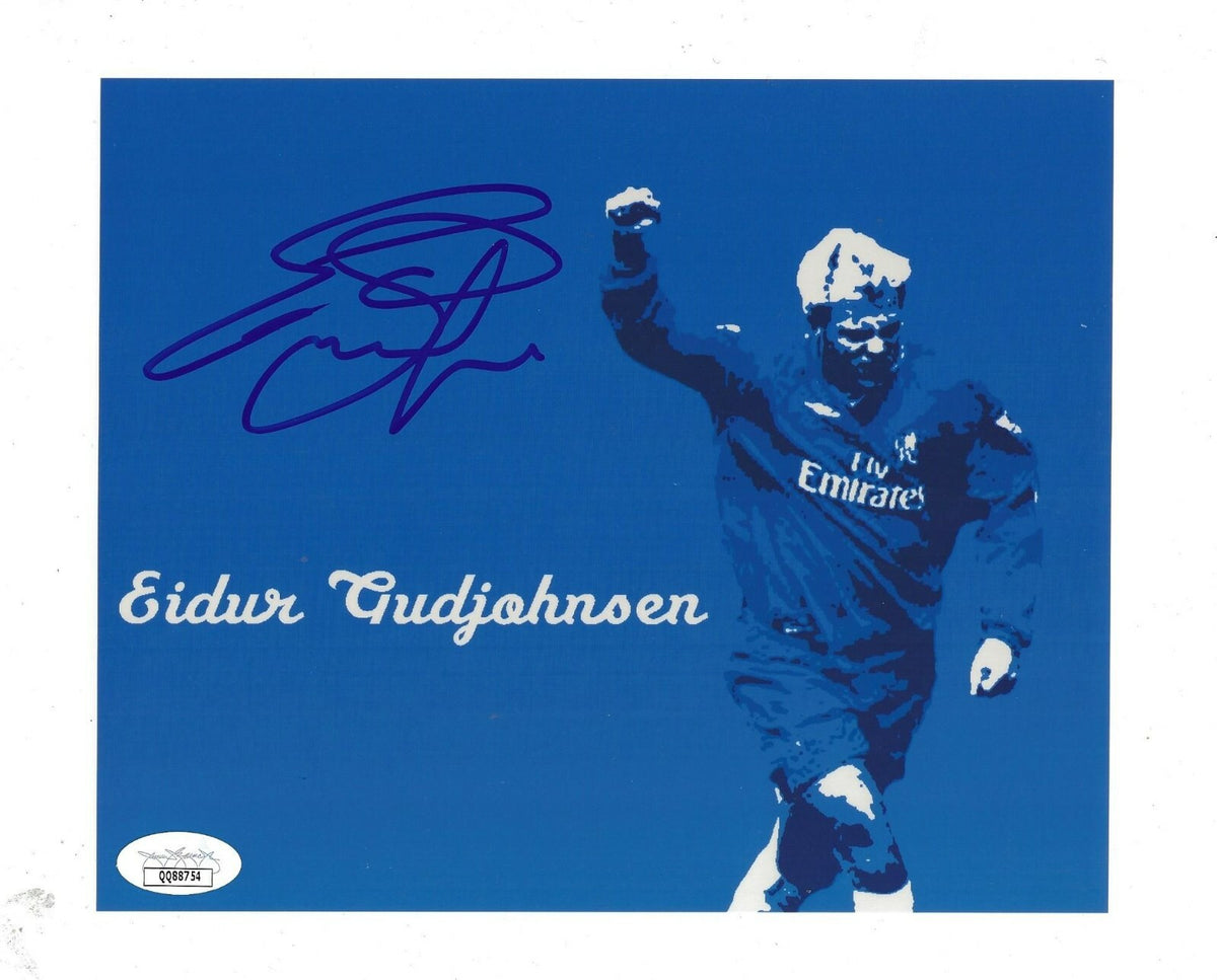 Eidur Gudjohnsen signed Chelsea F.C. 8x10 photo autographed 2 JSA Certified