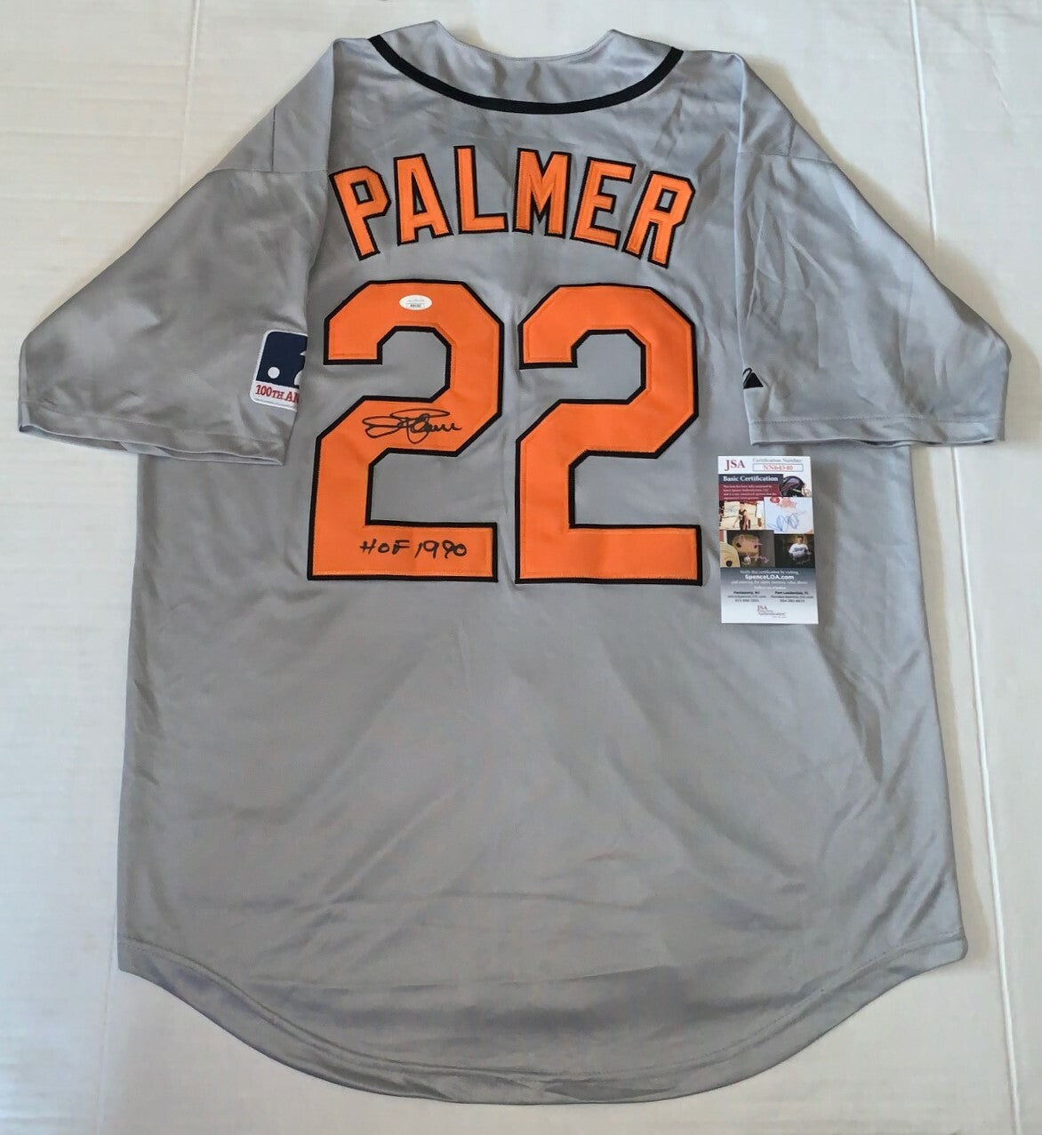 Jim Palmer signed Baltimore Orioles jersey W/ HOF Inscription autographed 2 JSA