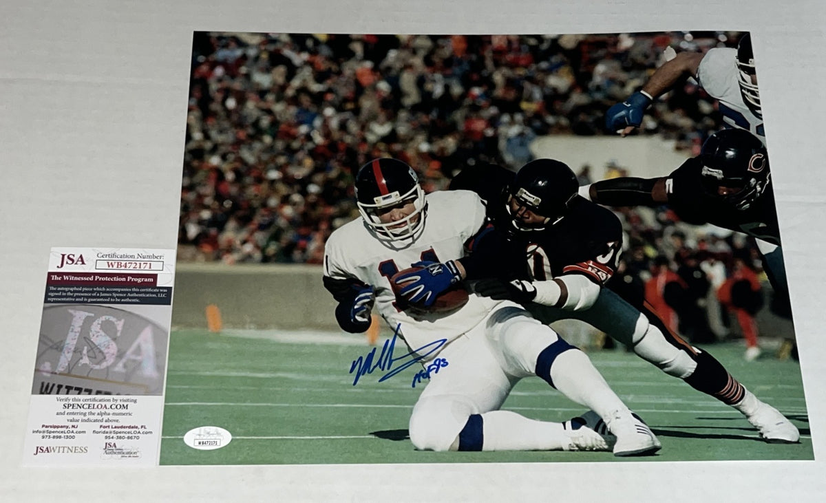 Mike Singletary signed Chicago Bears 11x14 photo W HOF Inscrip. #7 JSA Witnessed