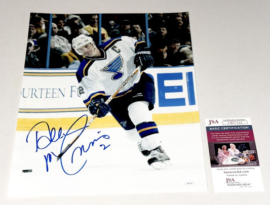 Al MacInnis signed St. Louis Blues 11x14 photo autographed JSA
