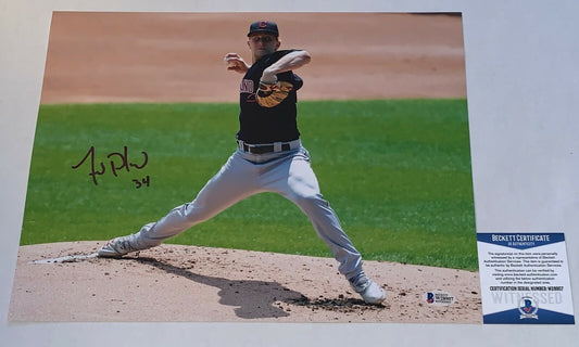 Zach Plesac signed Cleveland Indians 11x14 photo #4 Beckett Witnessed