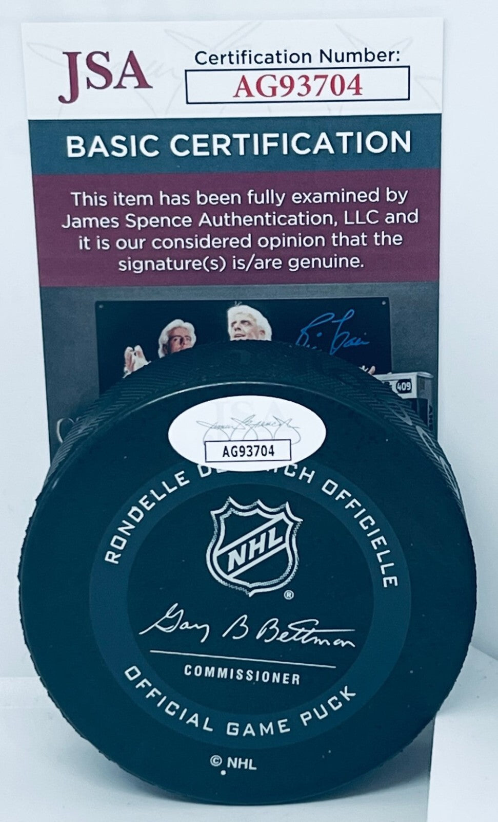 Bill Guerin signed New Jersey Devils Official Game Puck autographed JSA