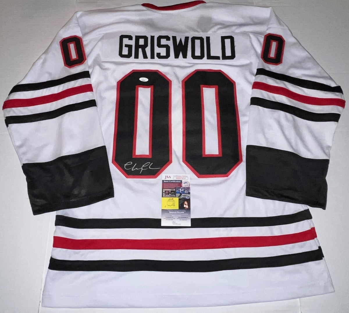 Chevy Chase Christmas Vacation signed Custom Griswold Hockey Jersey JSA