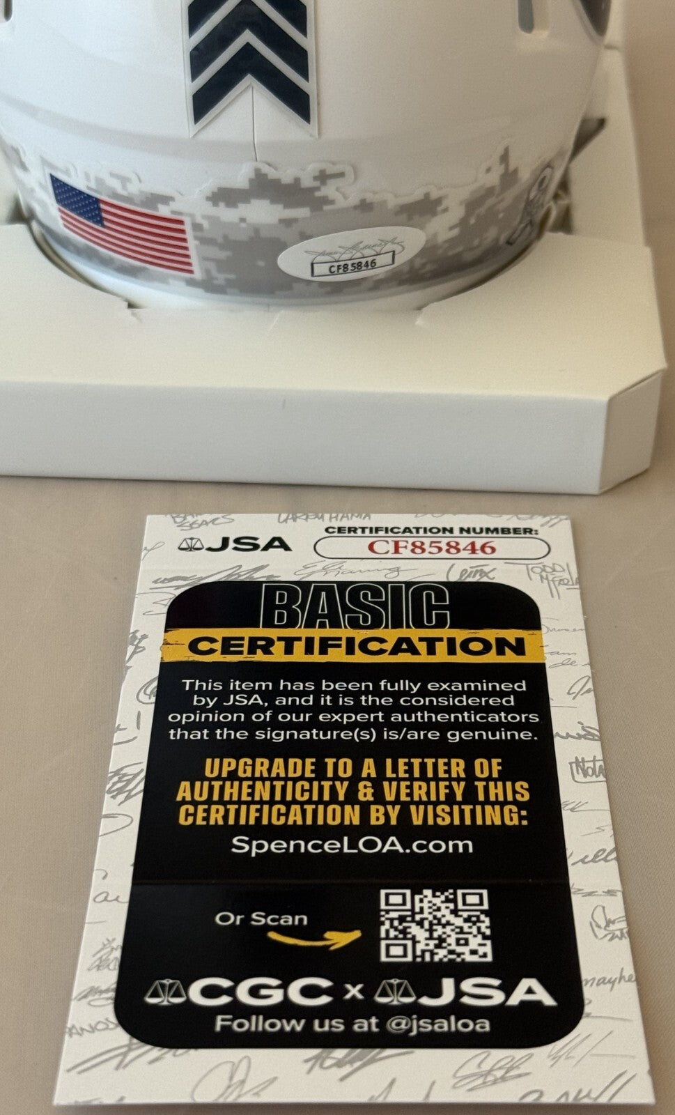 Michael Pittman Jr. signed Indianapolis Colts Salute To Service mini helmet JSA
