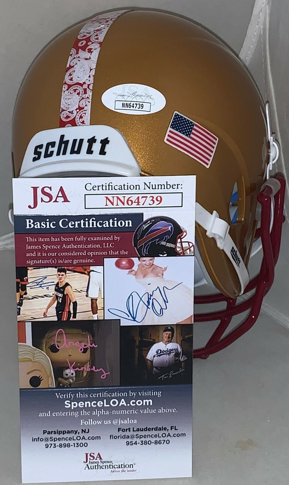 Tom Waddle Bears signed Boston College Eagles mini helmet autographed JSA