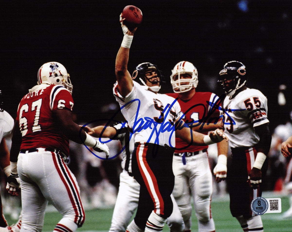 Dan Hampton signed Chicago Bears Super Bowl XX 8x10 photo Beckett Witnessed