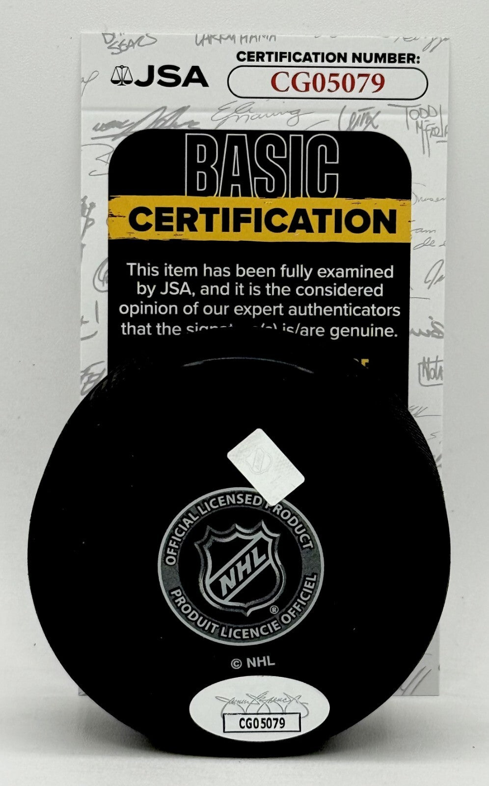 Shane Wright signed Seattle Kraken Logo Puck autographed JSA