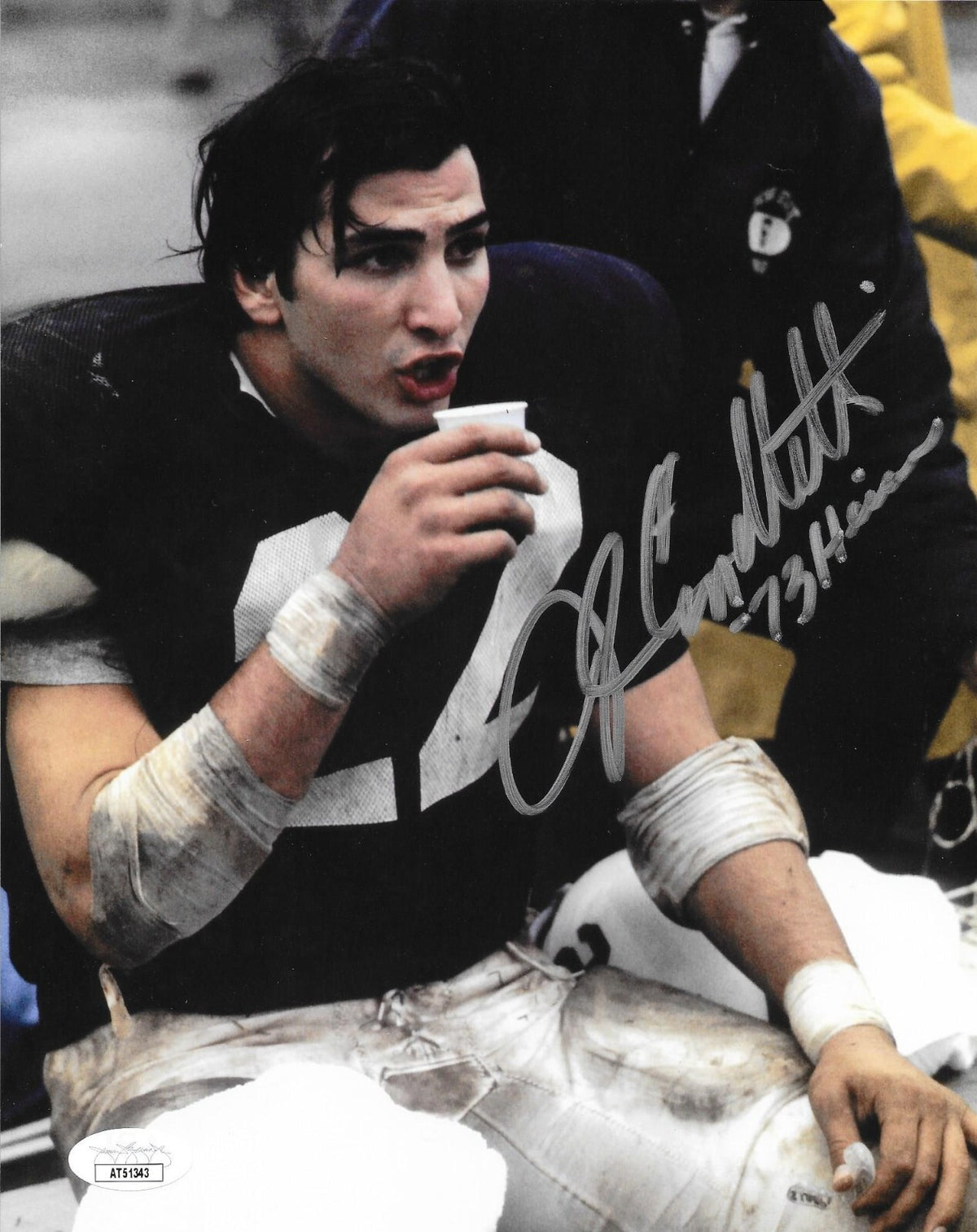 John Cappelletti signed Penn State Nittany Lions 8x10 photo W/ Heisman #2 JSA
