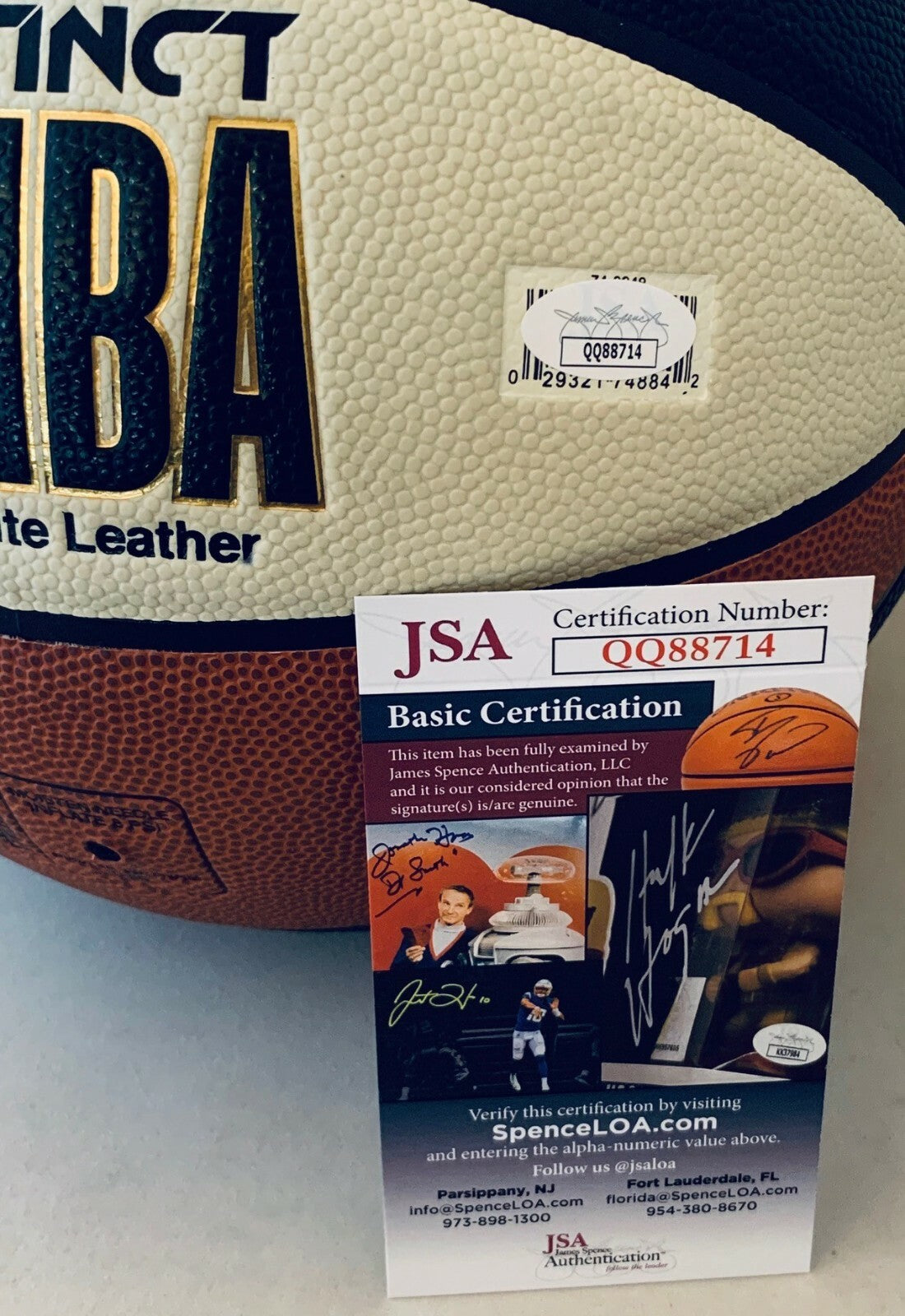 Calvin Murphy Houston Rockets signed F/S Spalding NBA Instinct Basketball JSA