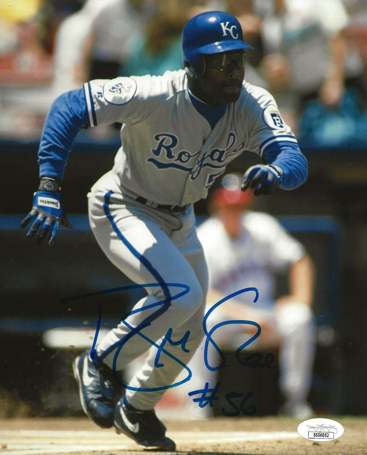 Brian McRae signed Kansas City Royals 8x10 photo autographed JSA