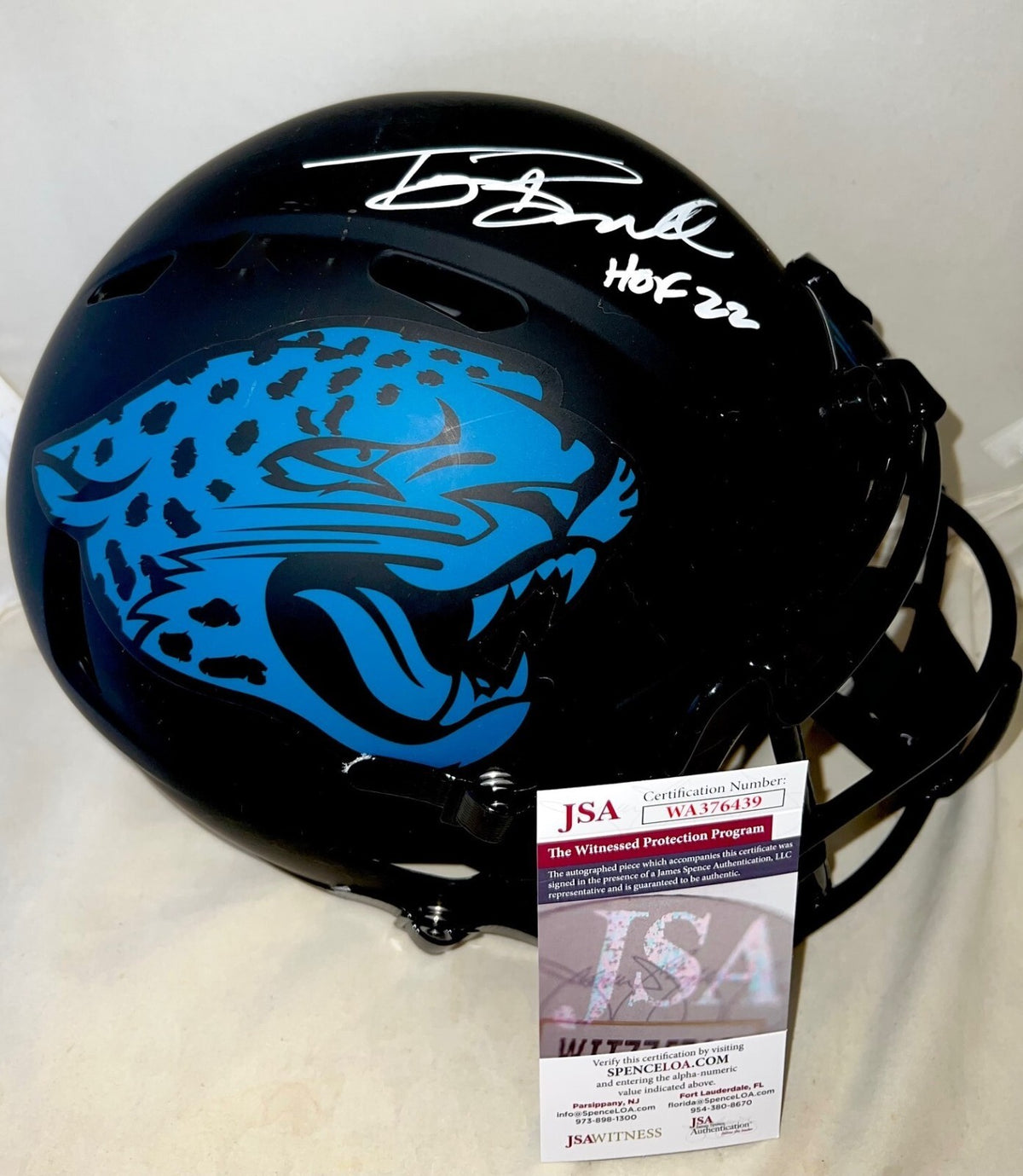 Tony Boselli signed Jacksonville Jaguars Full Size Eclipse Helmet W HOF JSA Witn