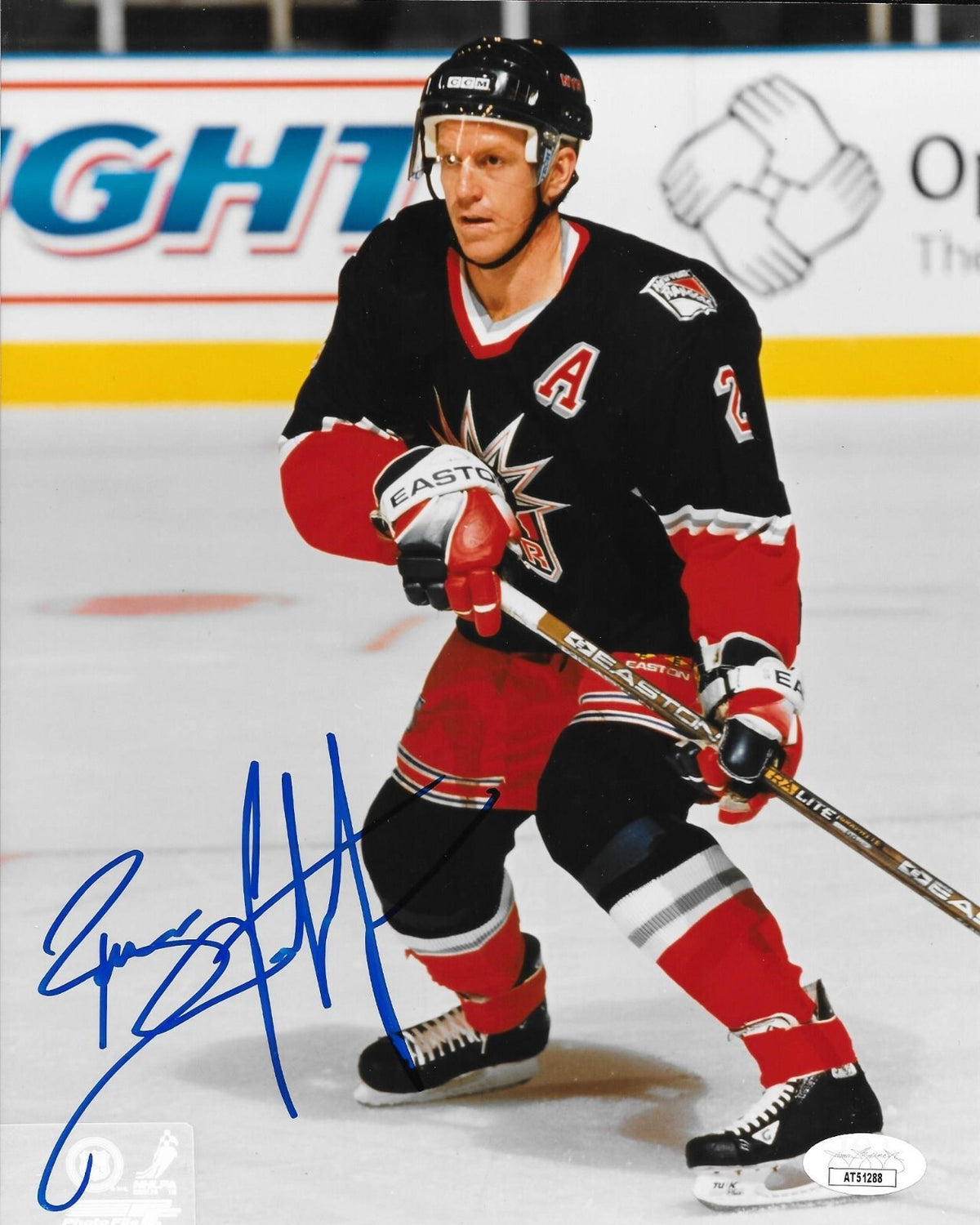 Brian Leetch signed New York Rangers 8x10 photo autographed #2 JSA