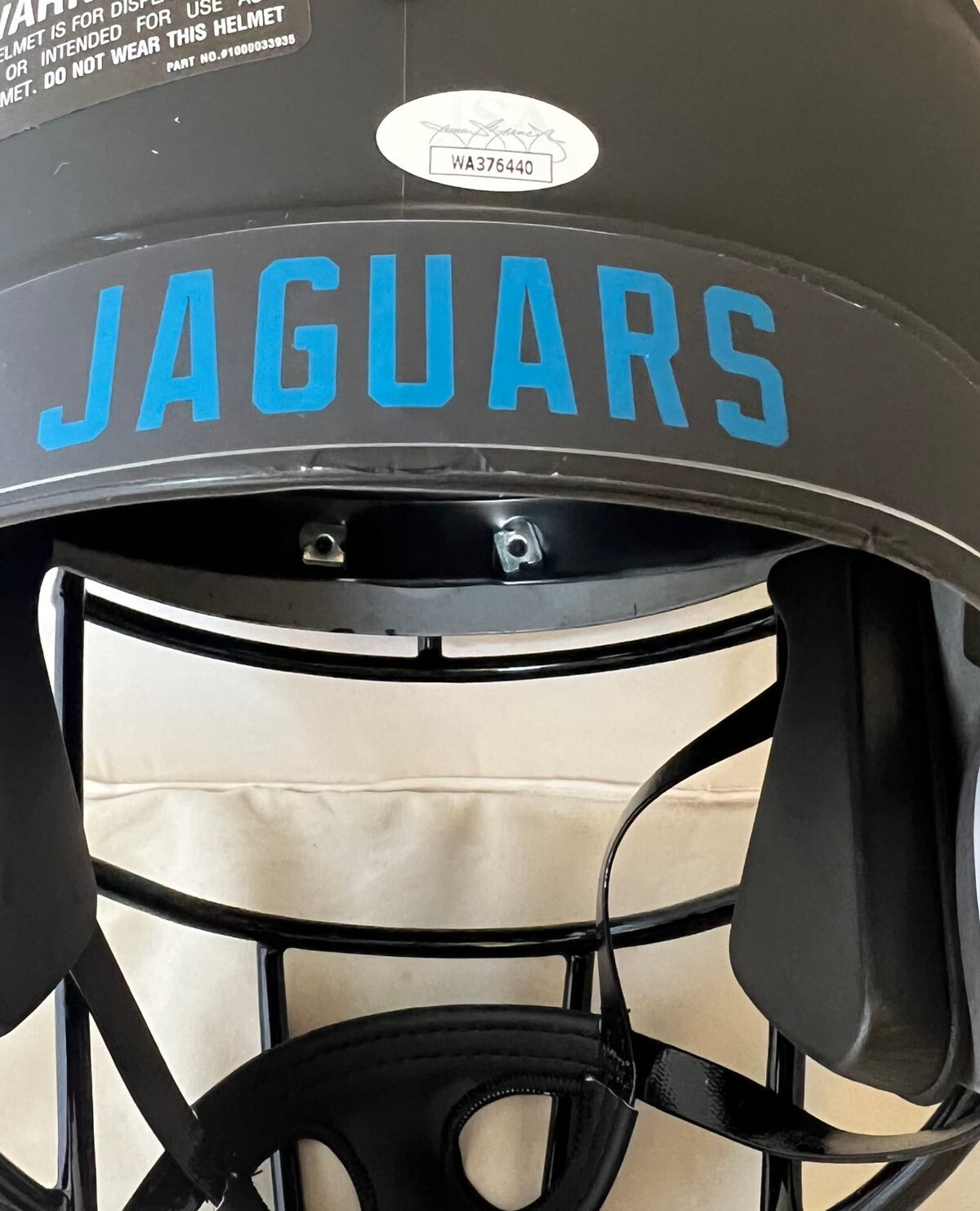 Tony Boselli signed Jacksonville Jaguars Full Size Eclipse Helmet W HOF JSA Witn