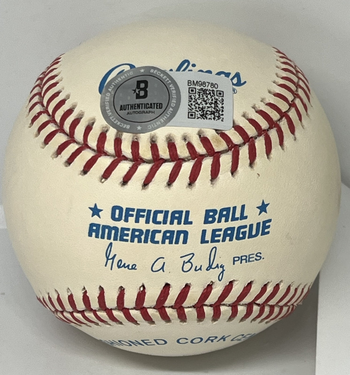 Jim Palmer Orioles signed Official American League Baseball Ball Beckett COA