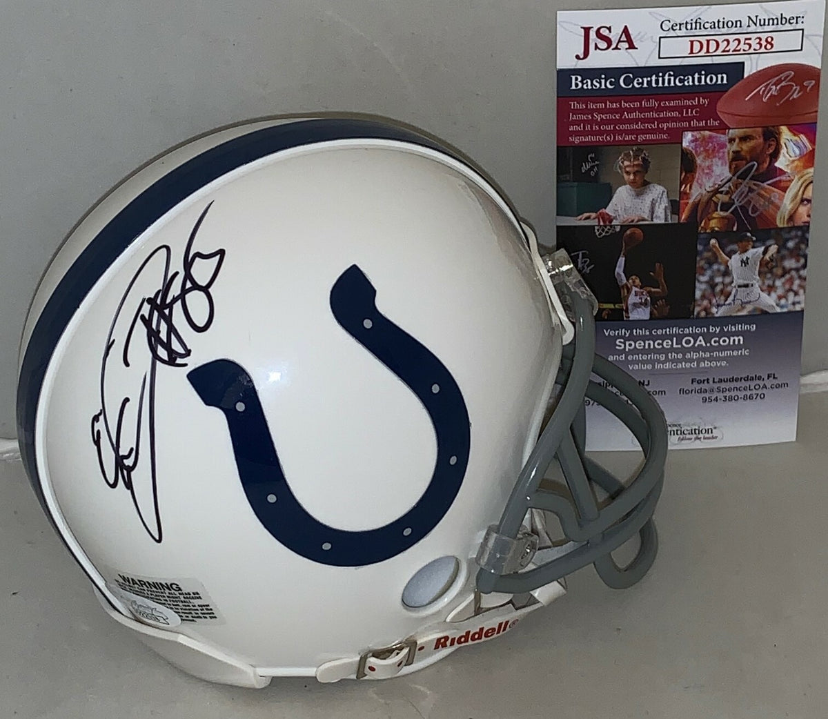 Eric Ebron signed Indianapolis Colts mini helmet autographed JSA