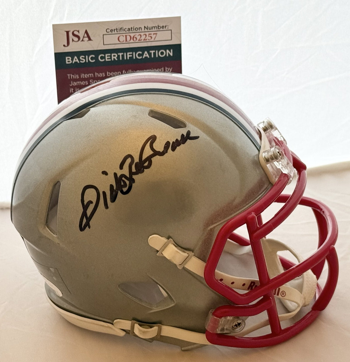 Dick LeBeau signed Ohio State Buckeyes mini helmet autographed JSA
