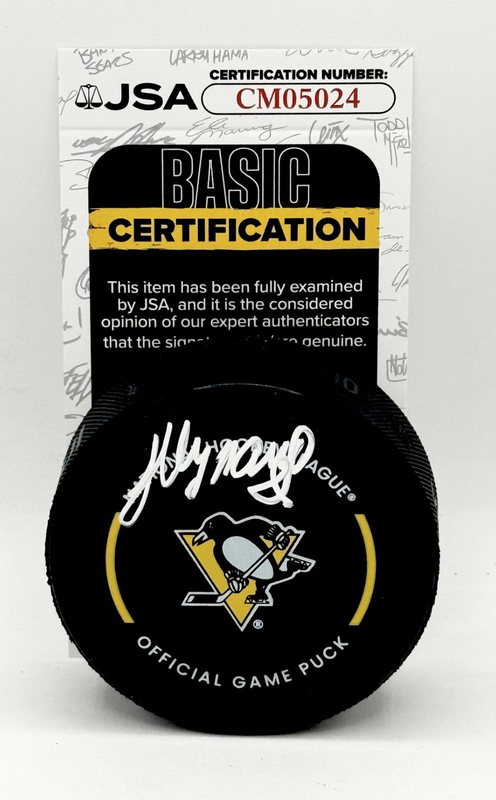 Sergei Murashov signed Pittsburgh Penguins Official Game Puck autographed JSA