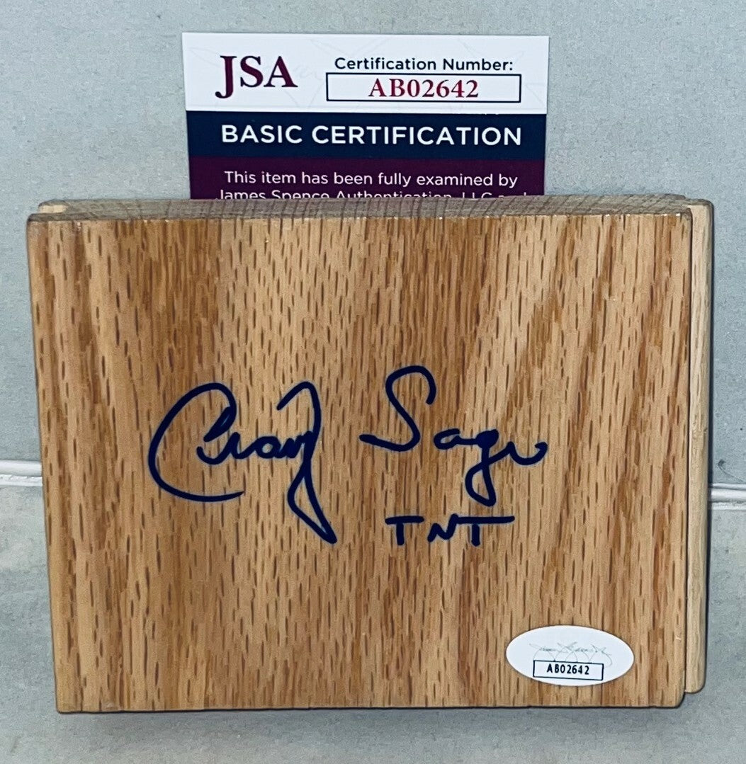 Craig Sager NBA TNT signed Floorboard Floor autographed JSA Certified
