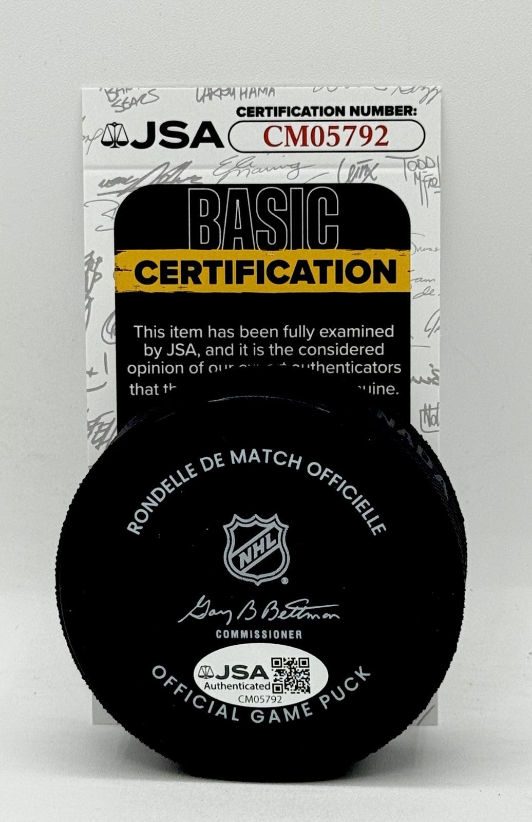 Zach Whitecloud signed Vegas Golden Knights Game Puck autographed JSA COA