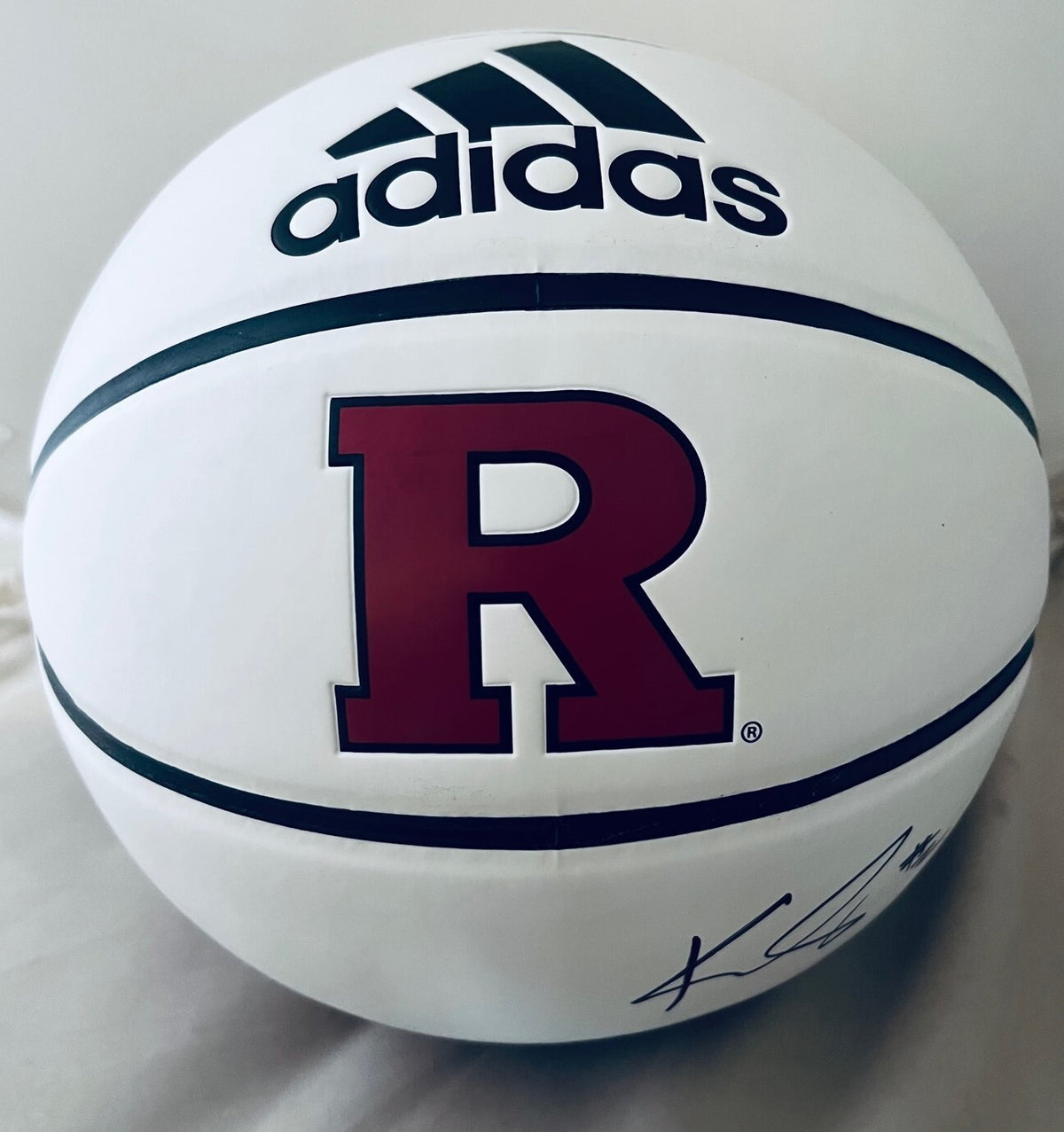 Kahleah Copper Sky signed Rutgers Scarlet Knights Logo Basketball Ball JSA
