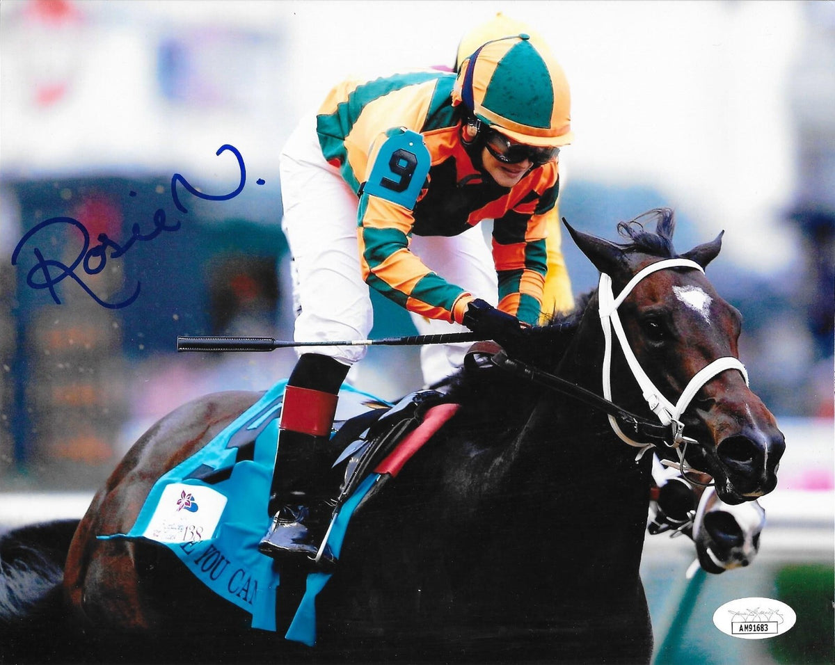 Rosie Napravnik signed Horse Jockey 8x10 photo autographed #3 JSA Certified