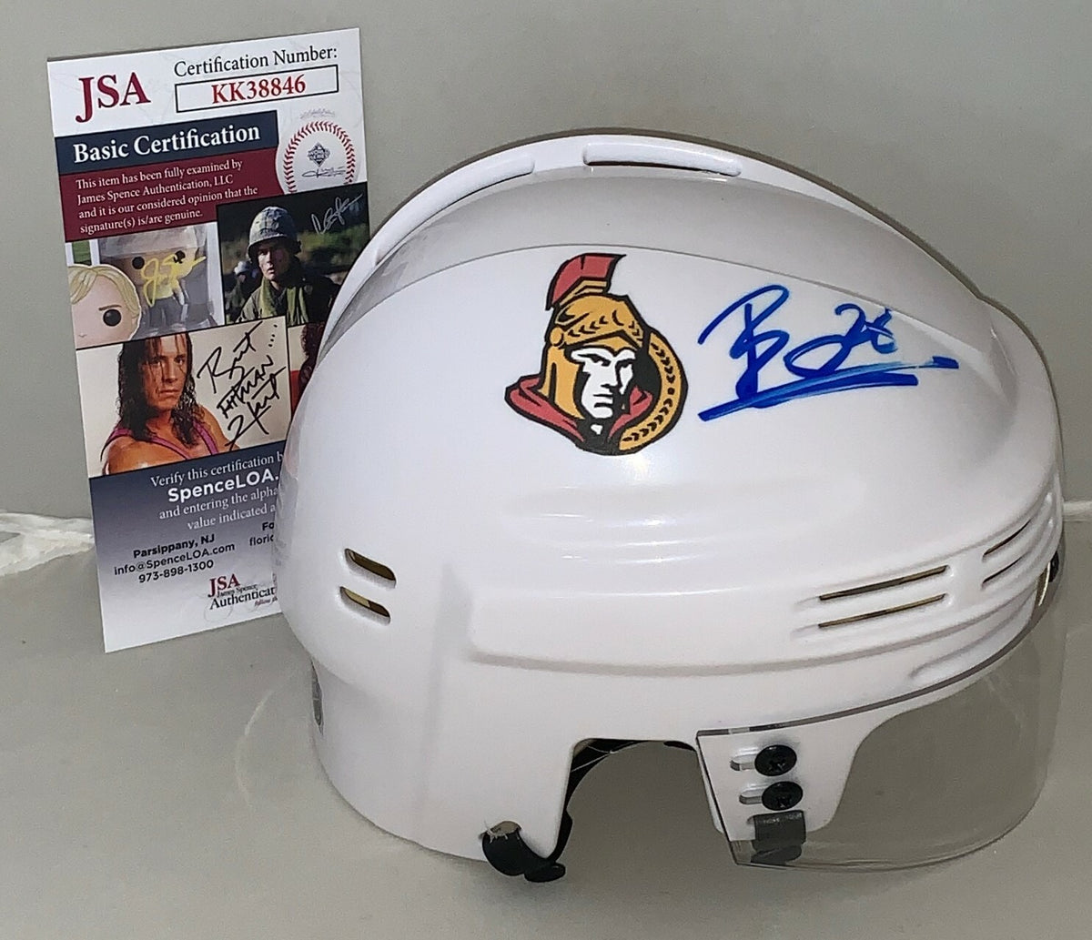 Erik Brannstrom signed Ottawa Senators mini helmet autographed JSA 
