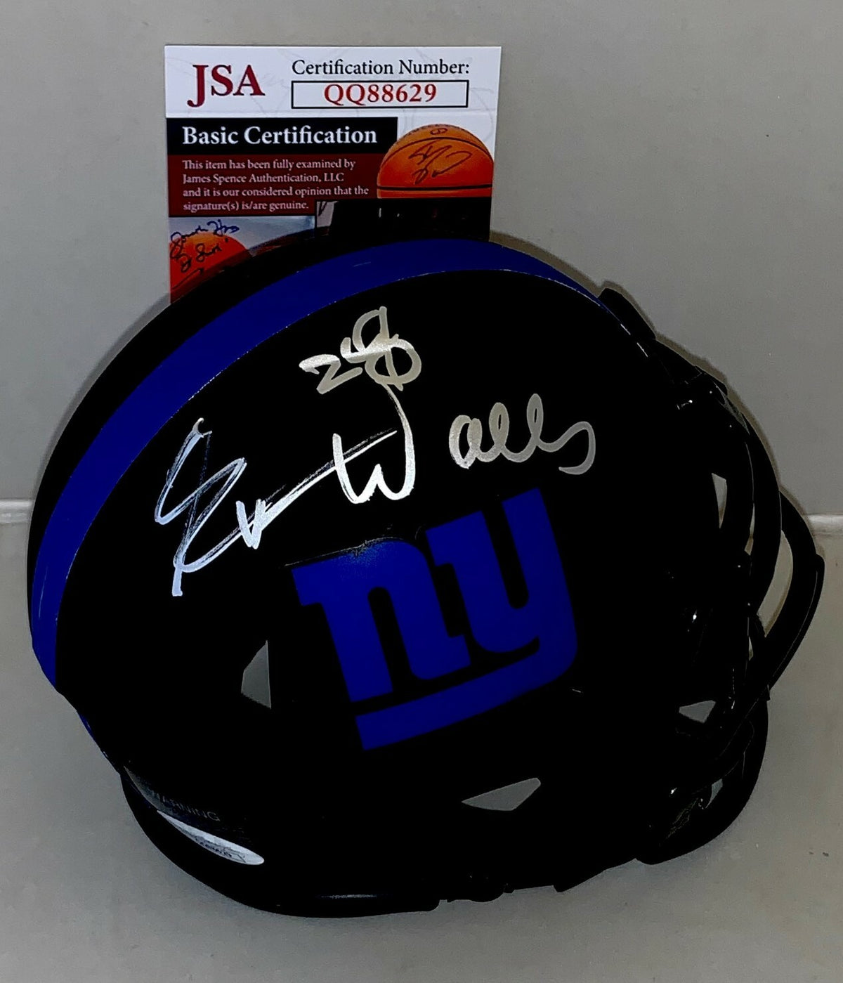 Everson Walls signed New York Giants Eclipse mini helmet autographed JSA