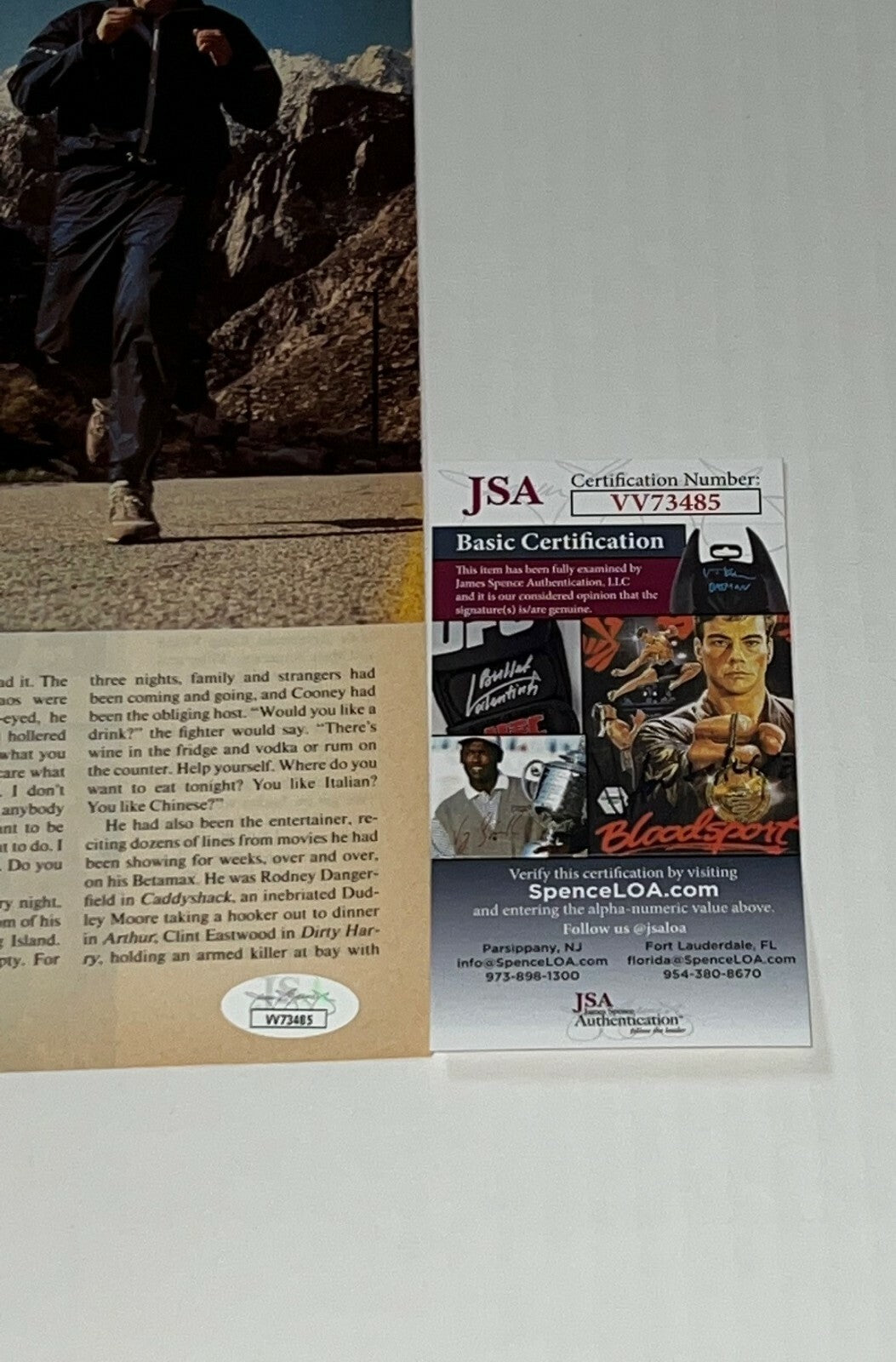 Gerry Cooney signed Boxing Magazine Page autographed 3 JSA