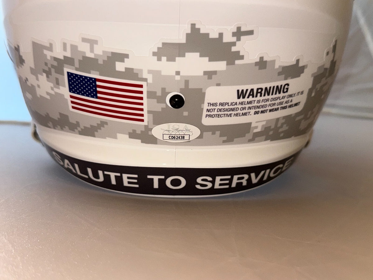 Cris Collinsworth signed Cincinnati Bengals Salute Service Full Size Helmet JSA