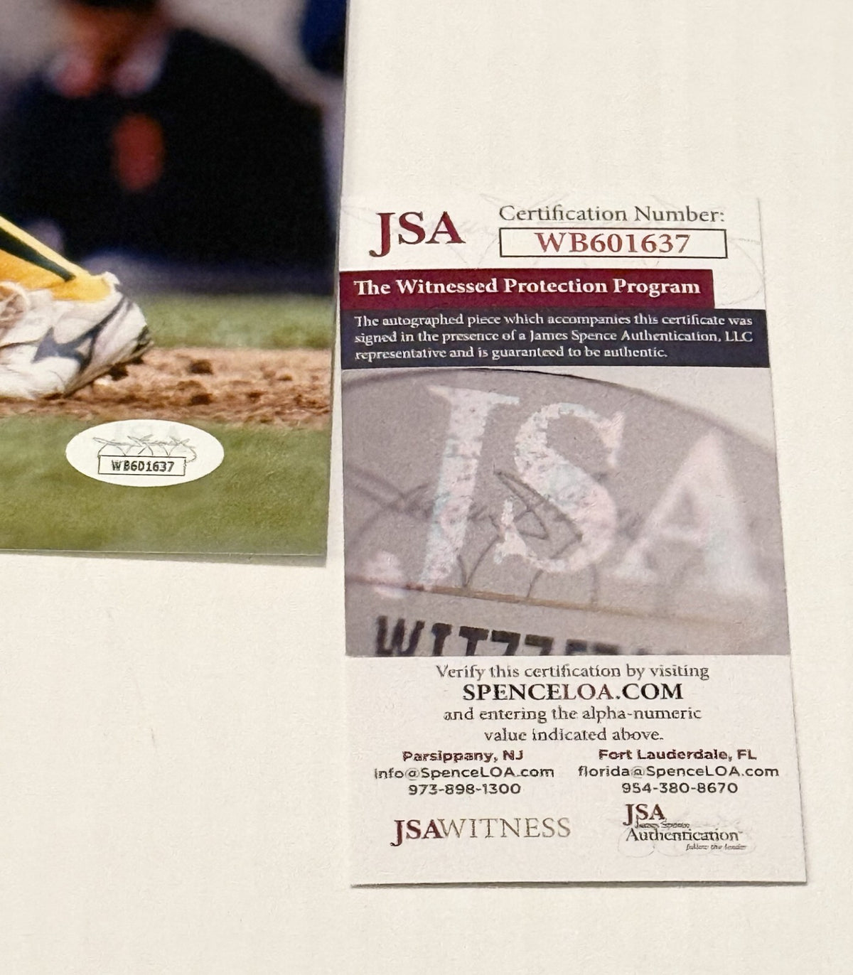 Jose Canseco signed Oakland Athletics A's 11x14 photo #7 JSA Witnessed