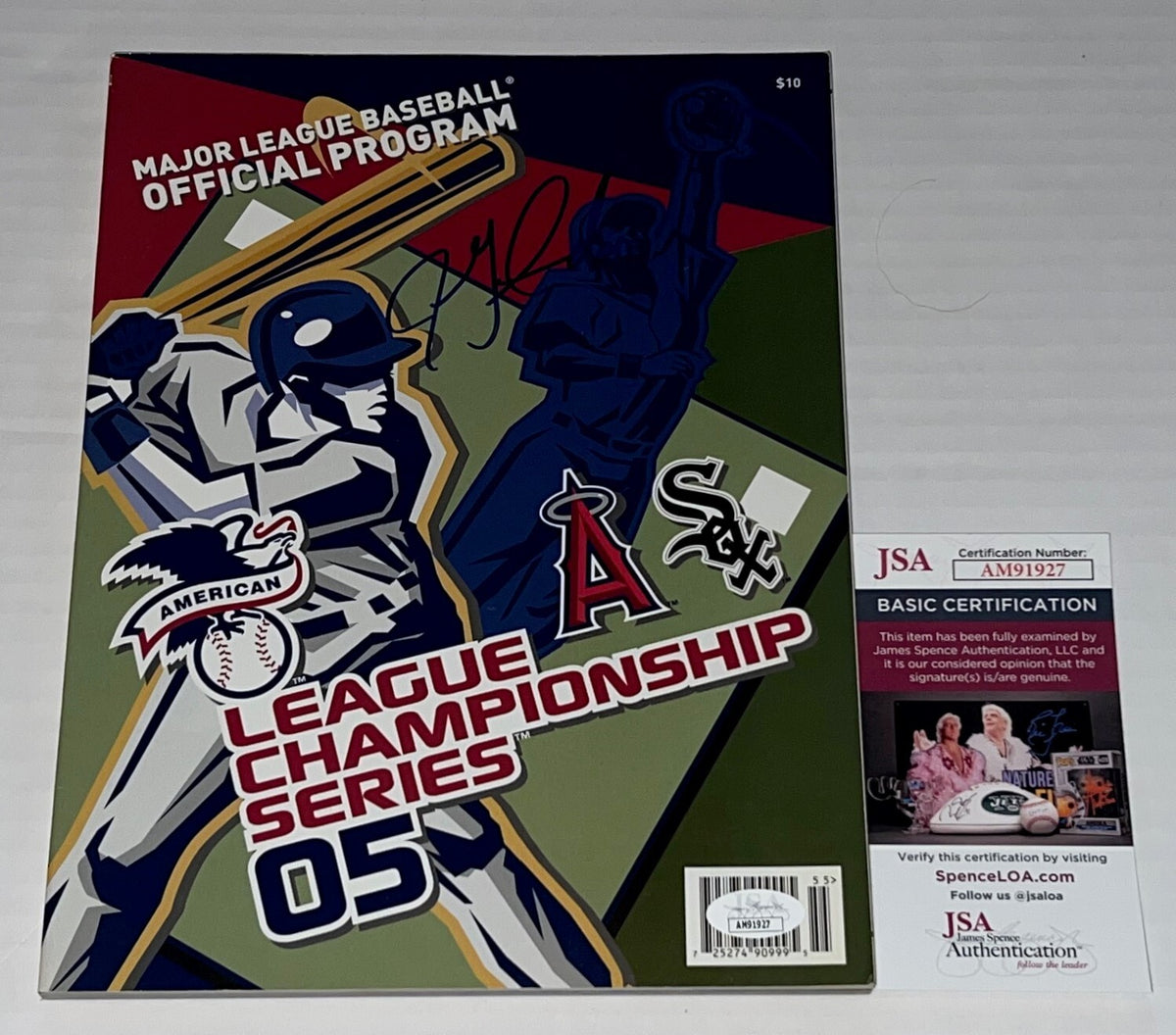 Jon Garland Chicago White Sox signed Official 2005 ALCS Program JSA