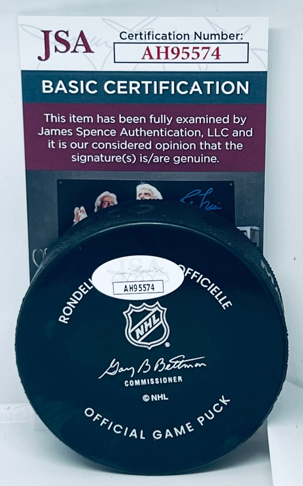 Nazem Kadri signed Calgary Flames Official Game Puck autographed JSA