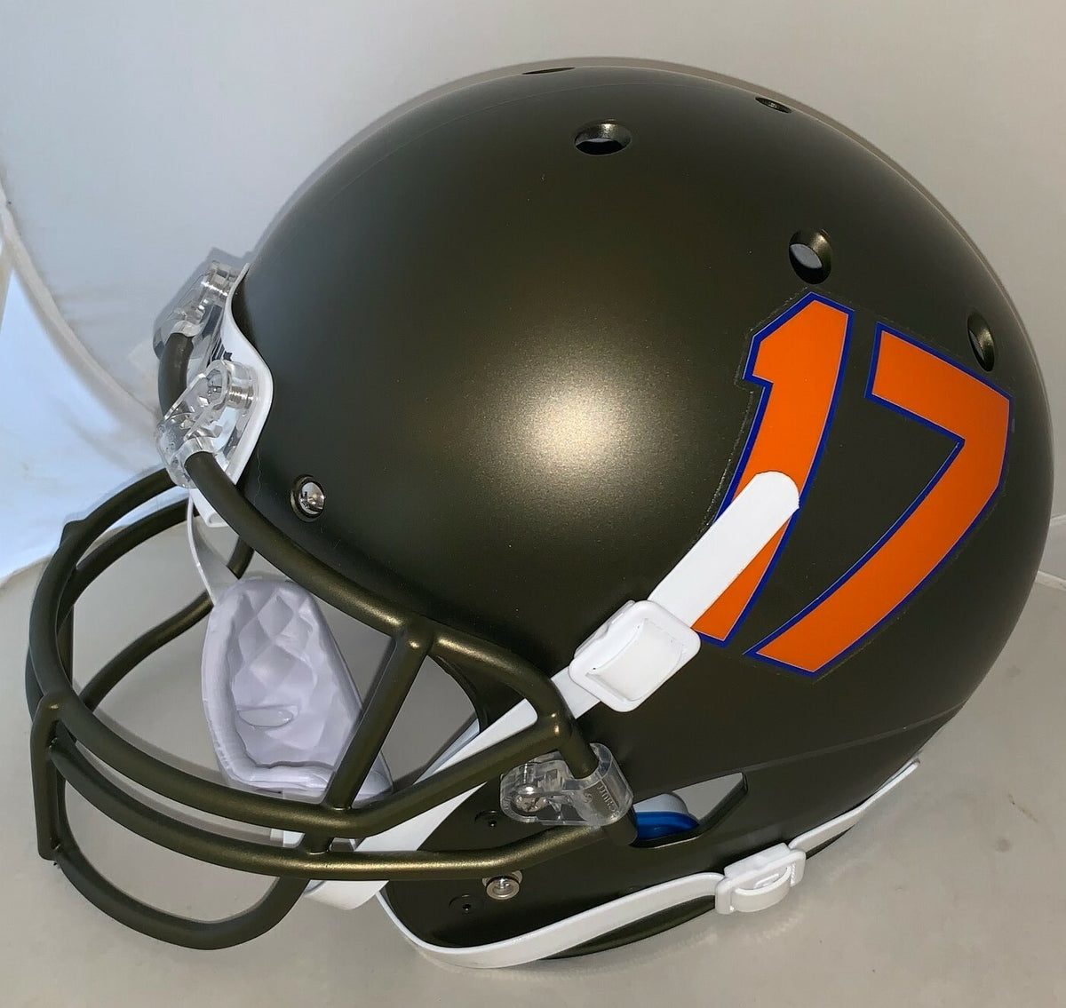 Emmitt Smith signed Florida Gators Matte Green F/S Helmet Prova & JSA Ect Proof