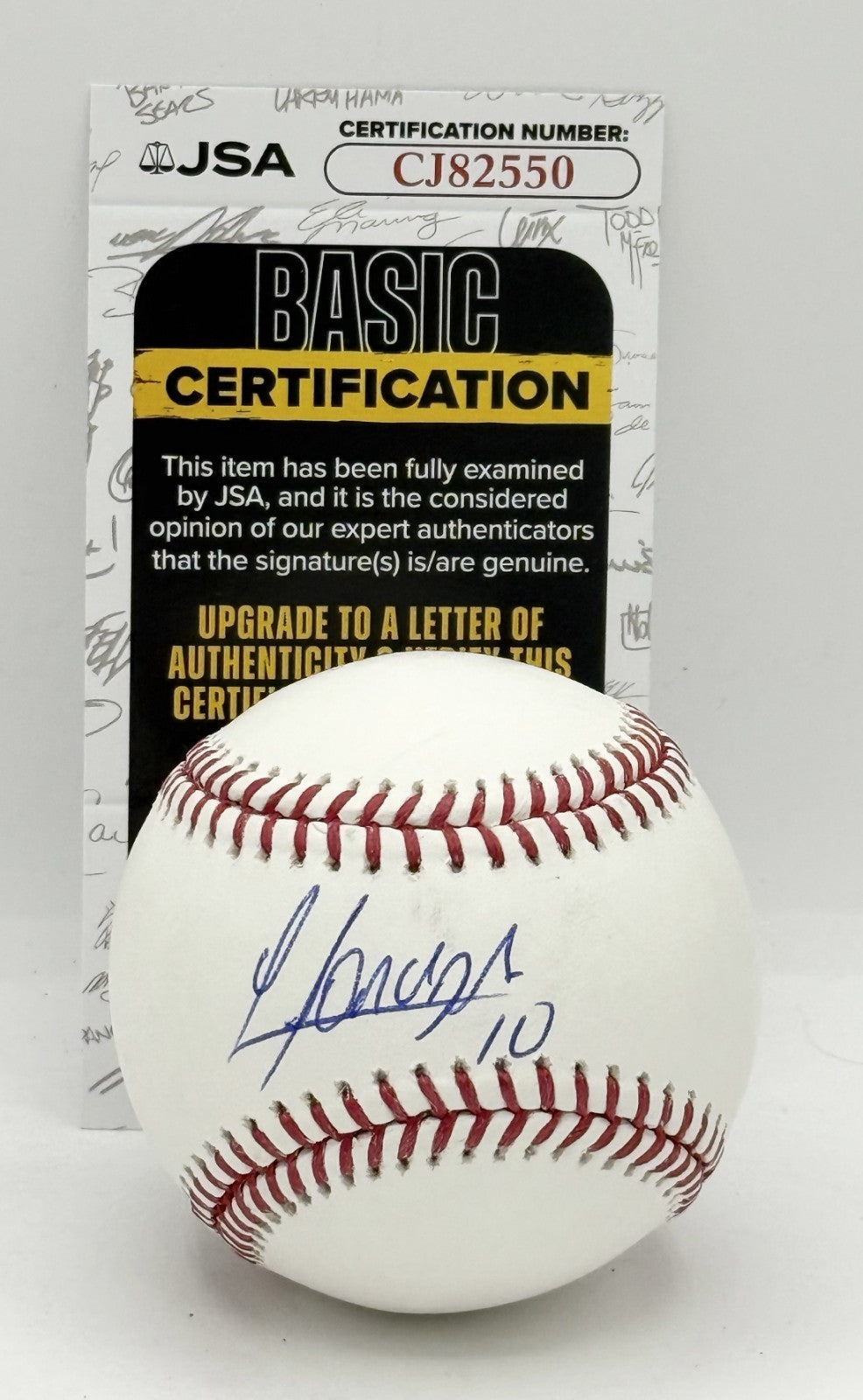 Yoan Moncada signed Official MLB Baseball Ball autographed JSA