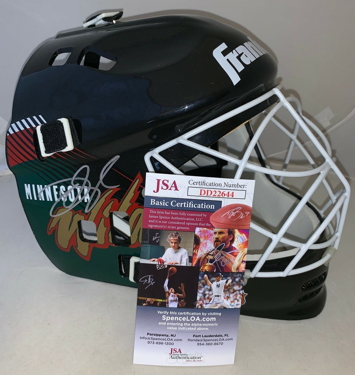 Devan Dubnyk signed Minnesota Wild Replica F/S Full Size Goalie Mask JSA