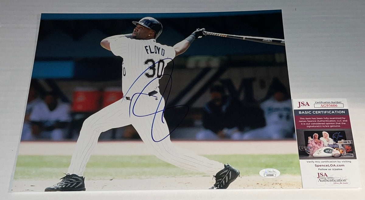 Cliff Floyd signed Florida Marlins 11x14 photo autographed JSA