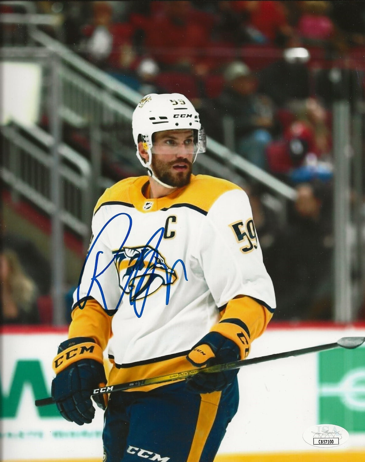 Roman Josi signed Nashville Predators 8x10 photo autographed Preds #4 JSA COA