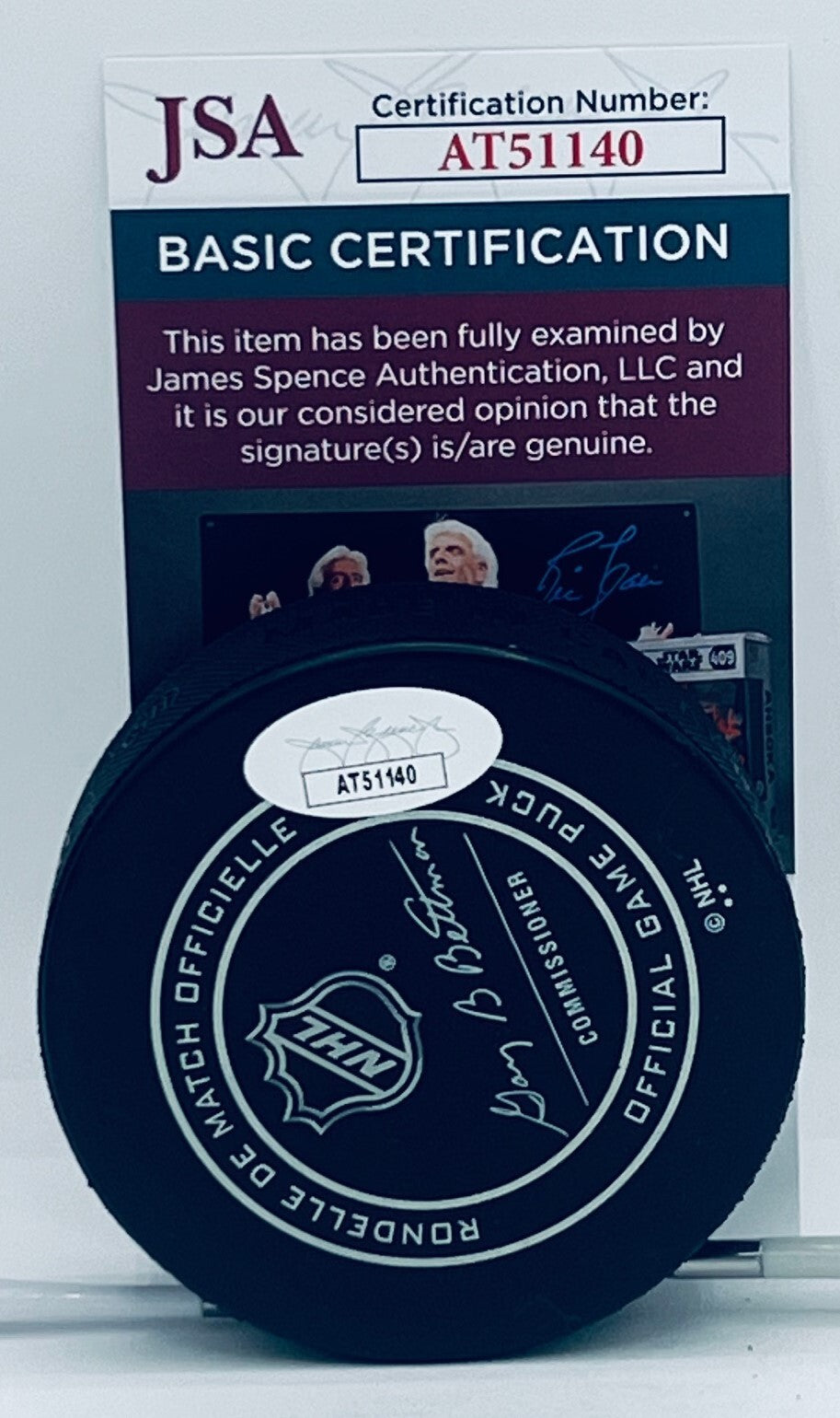 Paul Coffey signed Edmonton Oilers Official Game Puck autographed JSA COA