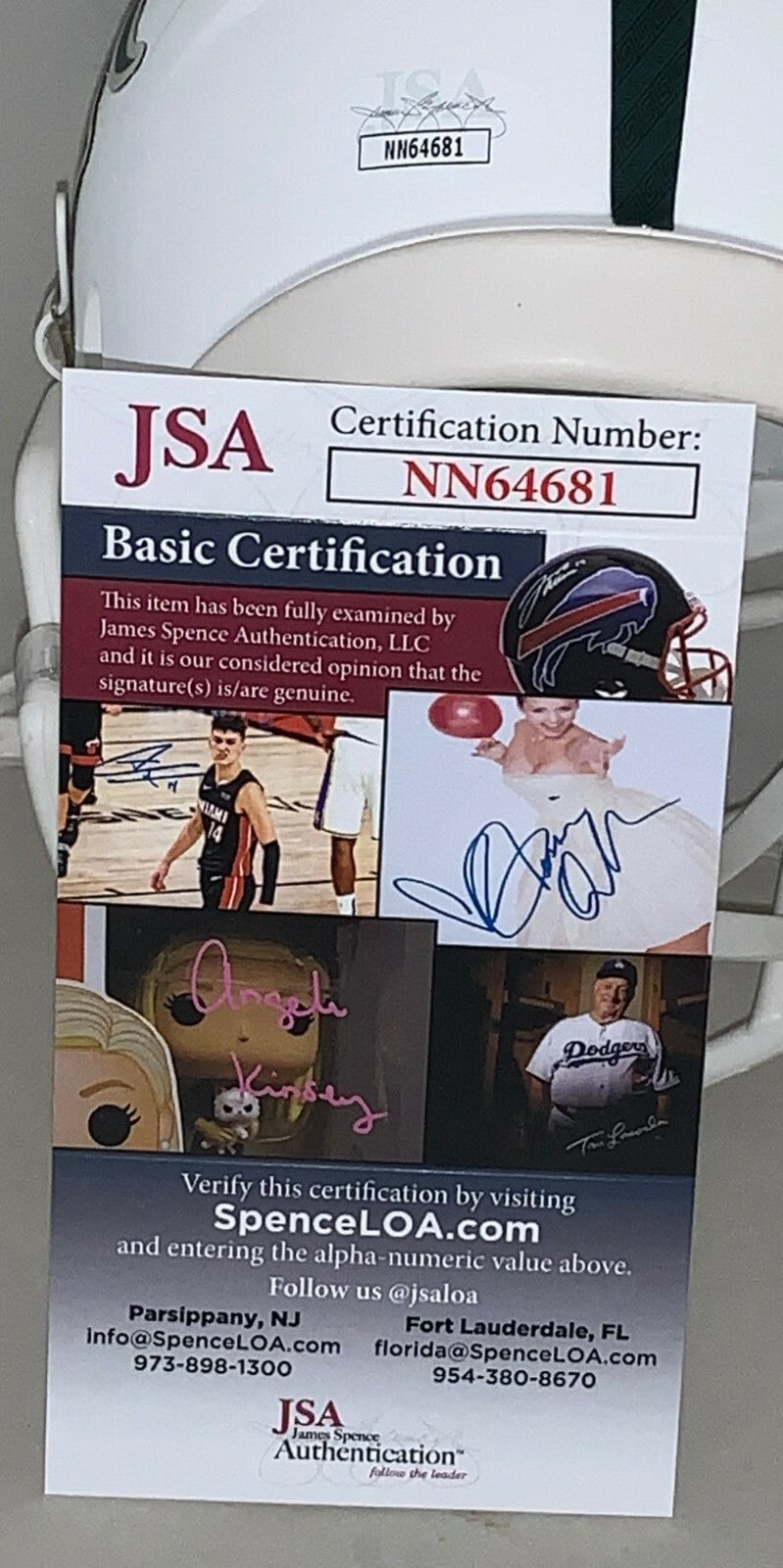 Bill Simpson signed Michigan State Spartans White mini helmet autographed JSA