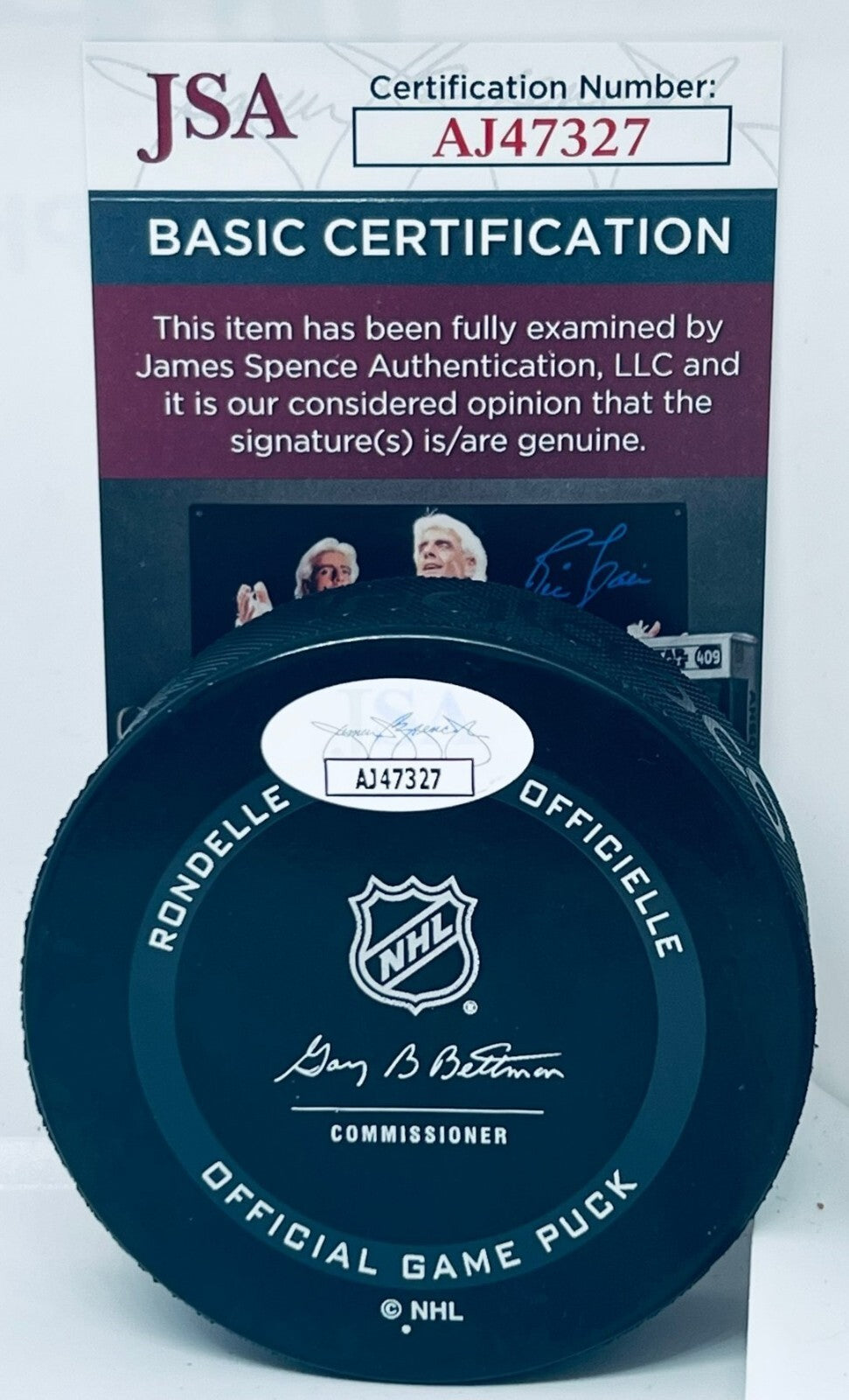 David Jiricek signed Columbus Blue Jackets Official Game Puck autographed JSA